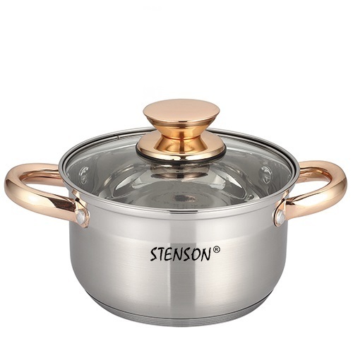 

Кастрюля Stenson Gold со стеклянной крышкой 24 см 4.7 л (MH-2977)
