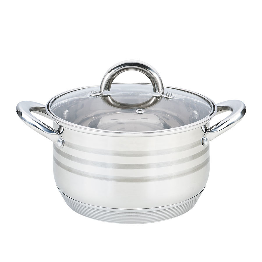 

Кастрюля нержавеющая Maestro с крышкой 24 см 6,5 л Steel (MR-3513-24)