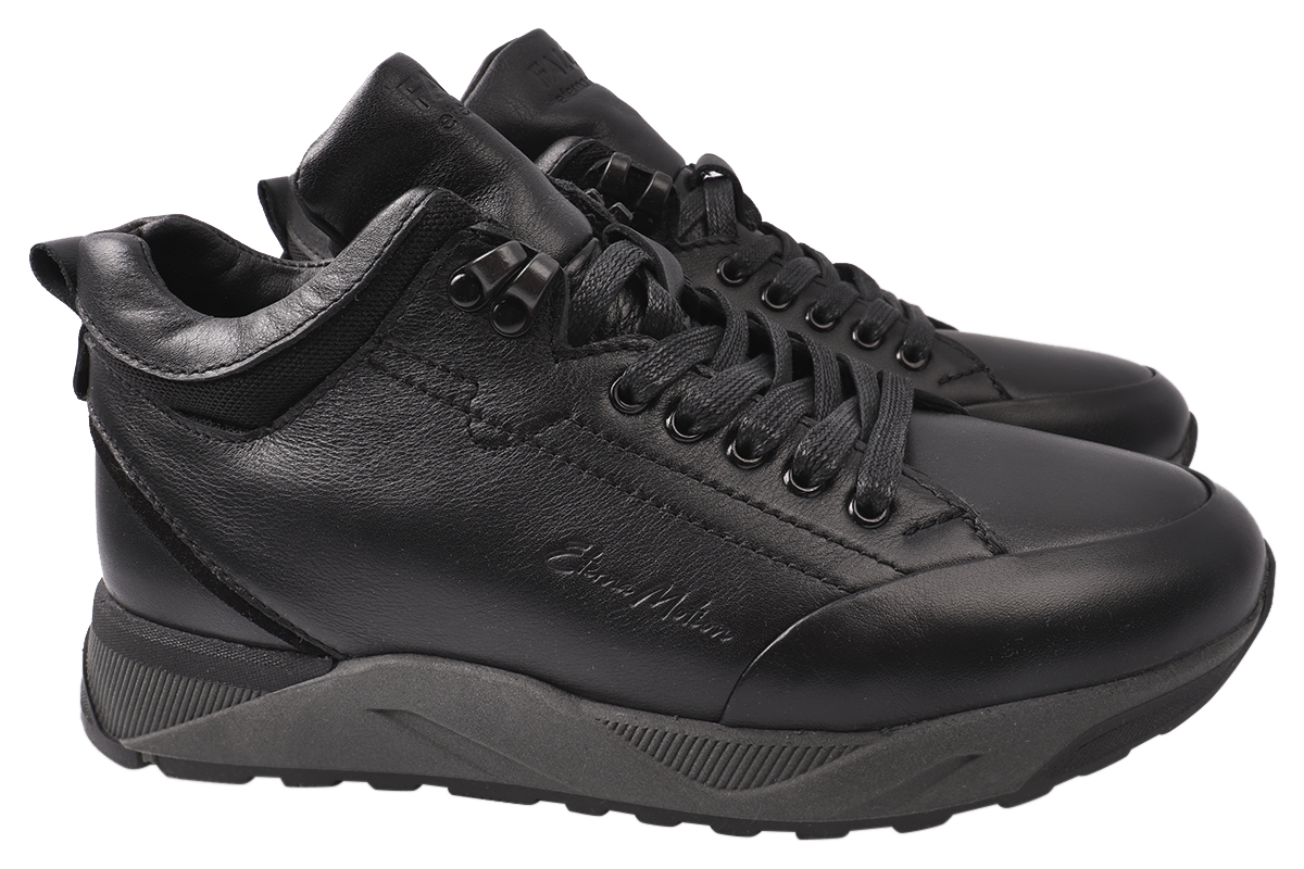 

Черевики чоловічі з натуральної шкіри, на платформі, на шнурівці, чорні Falcon 119-21ZHC 40