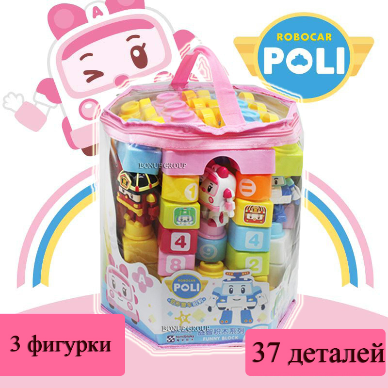 

Детский конструктор Робокар Поли Машинки-спасатели Tomibloks Robocar Poli 37 деталей, фигурки Робокар Поли, Робовэн Эмбер и Роботрак Рой 225166971