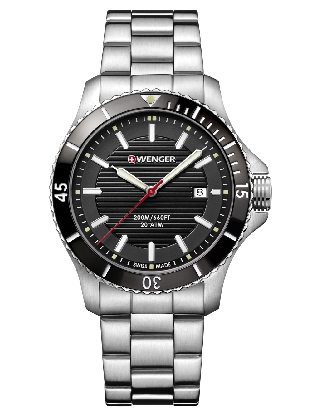 

Часы Wenger 01.0641.118 Seaforce Herren 43mm 20ATM