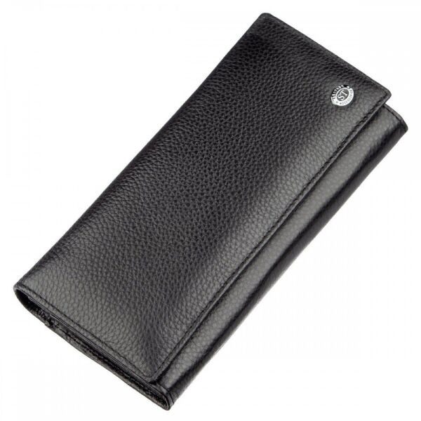 

Женский чёрный кошелёк из натуральной кожи ST Leather 18896 Черный