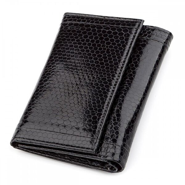 

Женский кошелек из кожи морской змеи SEA SNAKE LEATHER 18282 Черный