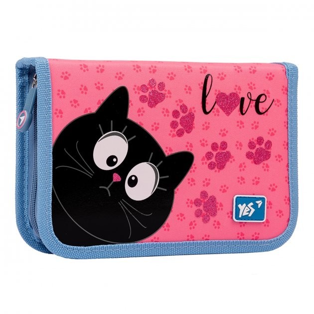 

Пенал твердый YES Meow HP-04 одинарный с двумя клапанами (533070)