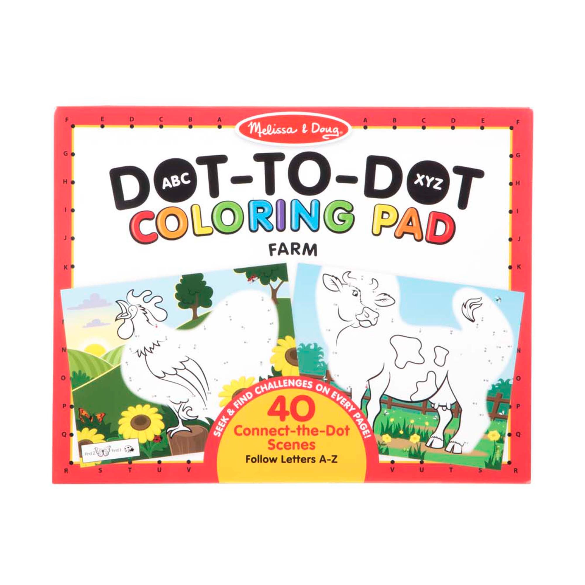 

Набор раскрасок по номерам ABC Dot-to-Dot Coloring Pad - Farm Ферма Melissa & Doug MD30260