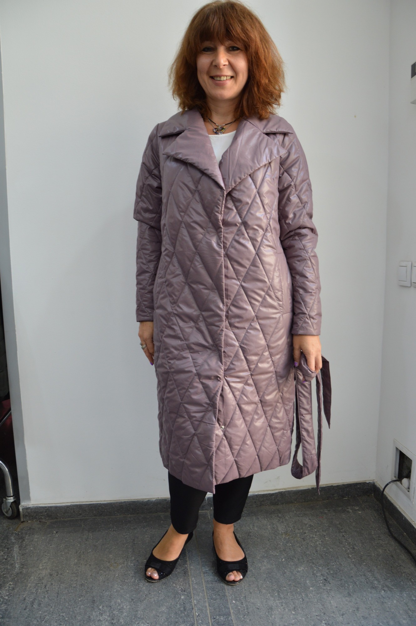 

Куртка-пальто женская GOOD демисезонная  лиловый 31311, Куртка-пальто женская GOOD демисезонная 50 лиловый 31311