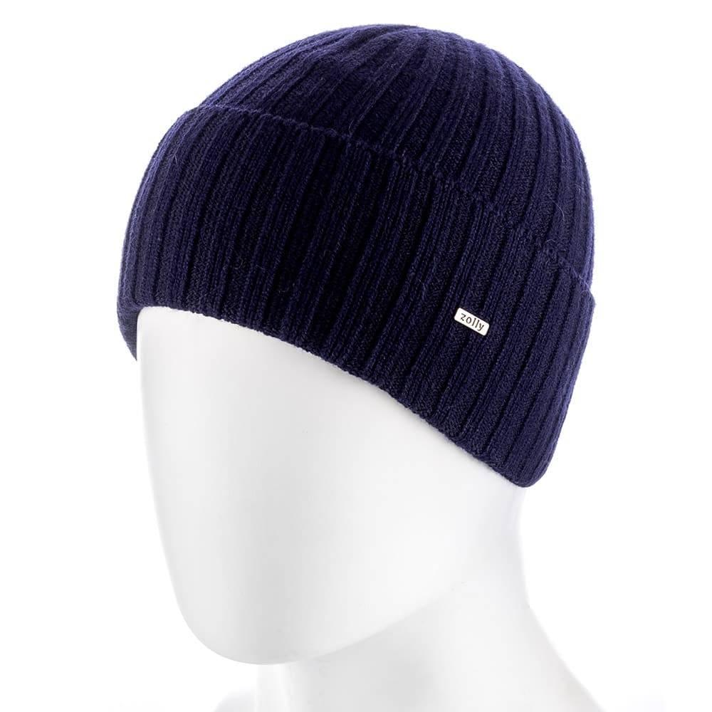 

Мужская шапка на флисе Zolly ZH178 one size темно-синяя