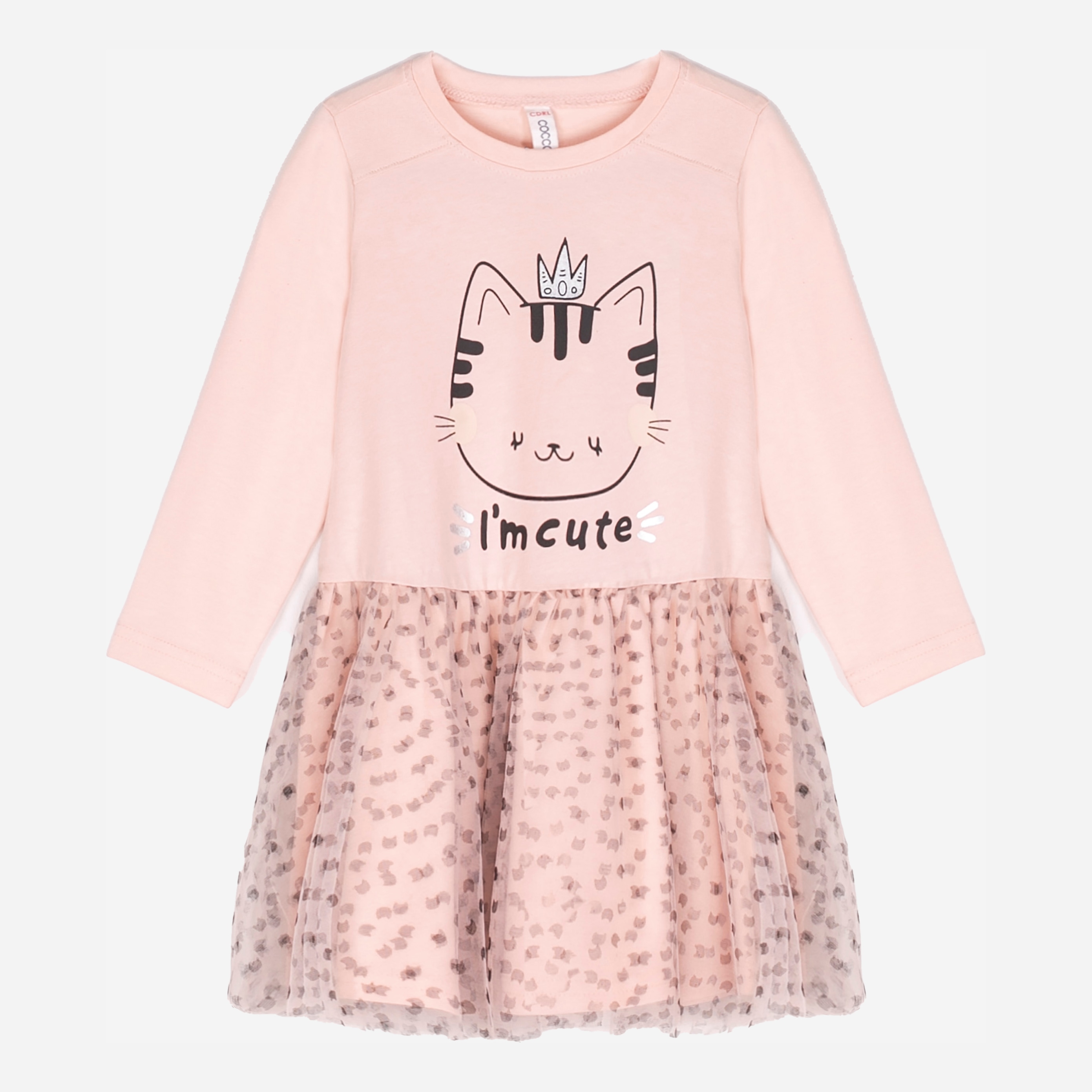 

Фатиновое платье с длинными рукавами Coccodrillo Love You ZC1129101LOV-007 86 см Розовое