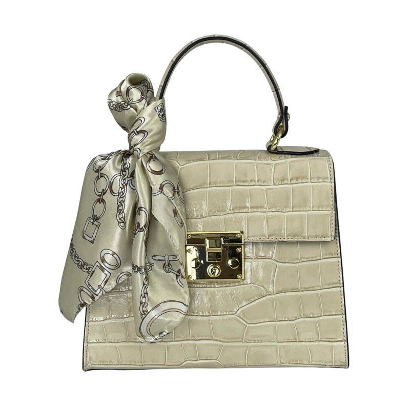 

Сумка женская кожаная Genuine Leather 85123CC бежевая, бордовый