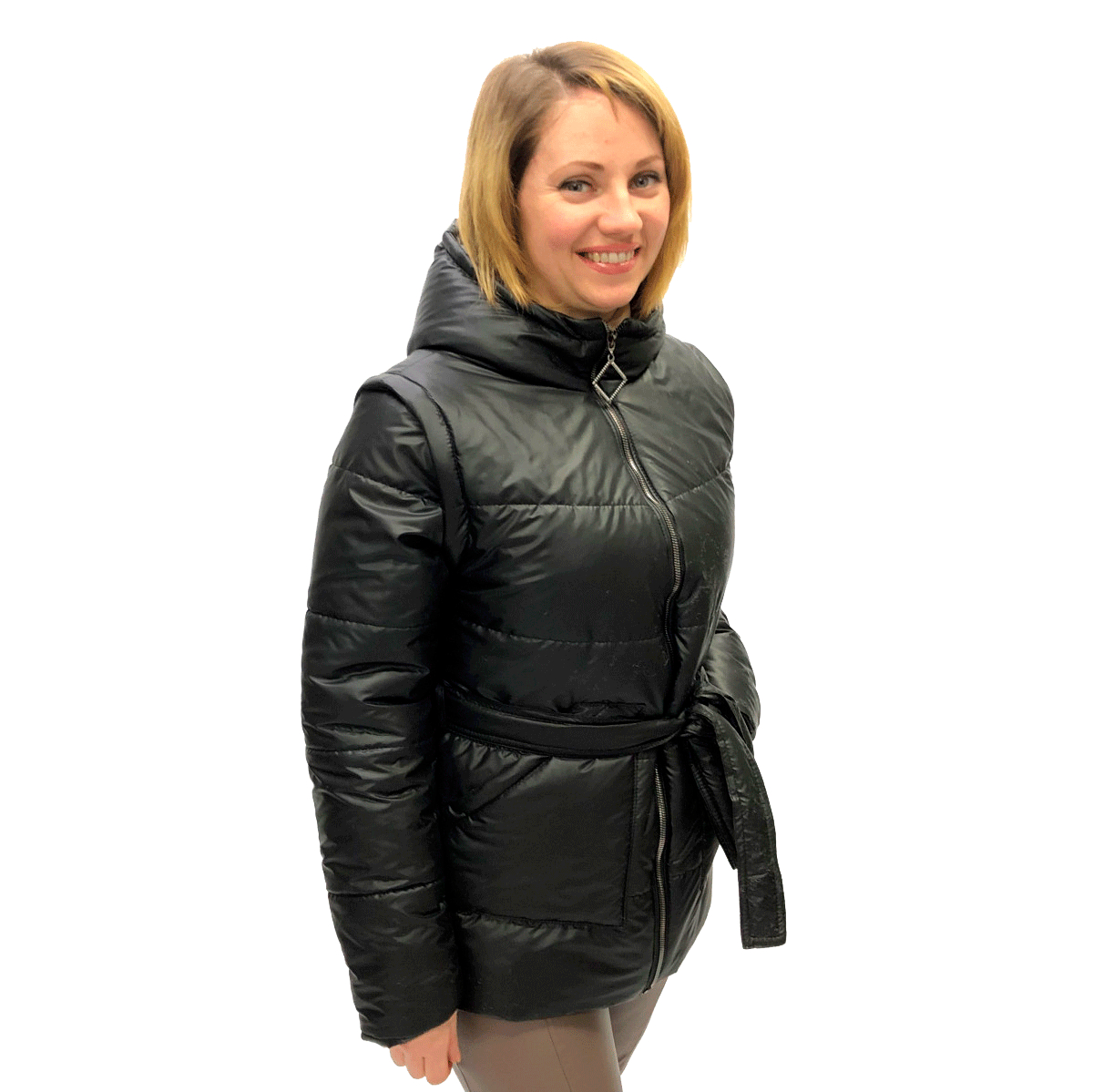 

Женская куртка жилетка весна/осень Lavinda 10031 Черный 54