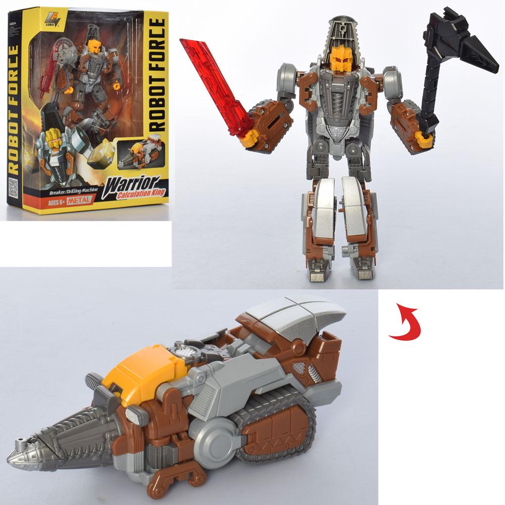

Детская игрушка Трансформер 19 см робот+вездеход с оружием Robot Force J8033-05-05