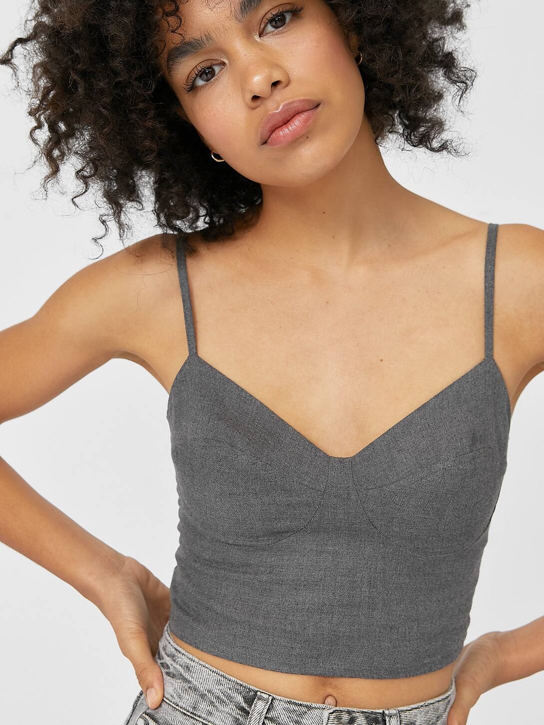 

Топ Stradivarius 06193685250 S Серый