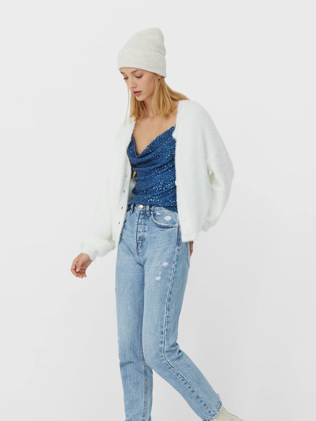 

Топ Stradivarius 06616733048 M Синий