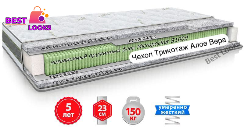 

Матрас ортопедический 80х200 Come-for Aloe Vera ПЛАНТО