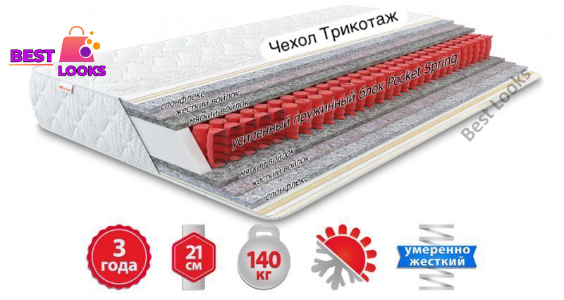 

Матрас ортопедический 120х190 Come-for РЕЛАКС ПРЕМИУМ