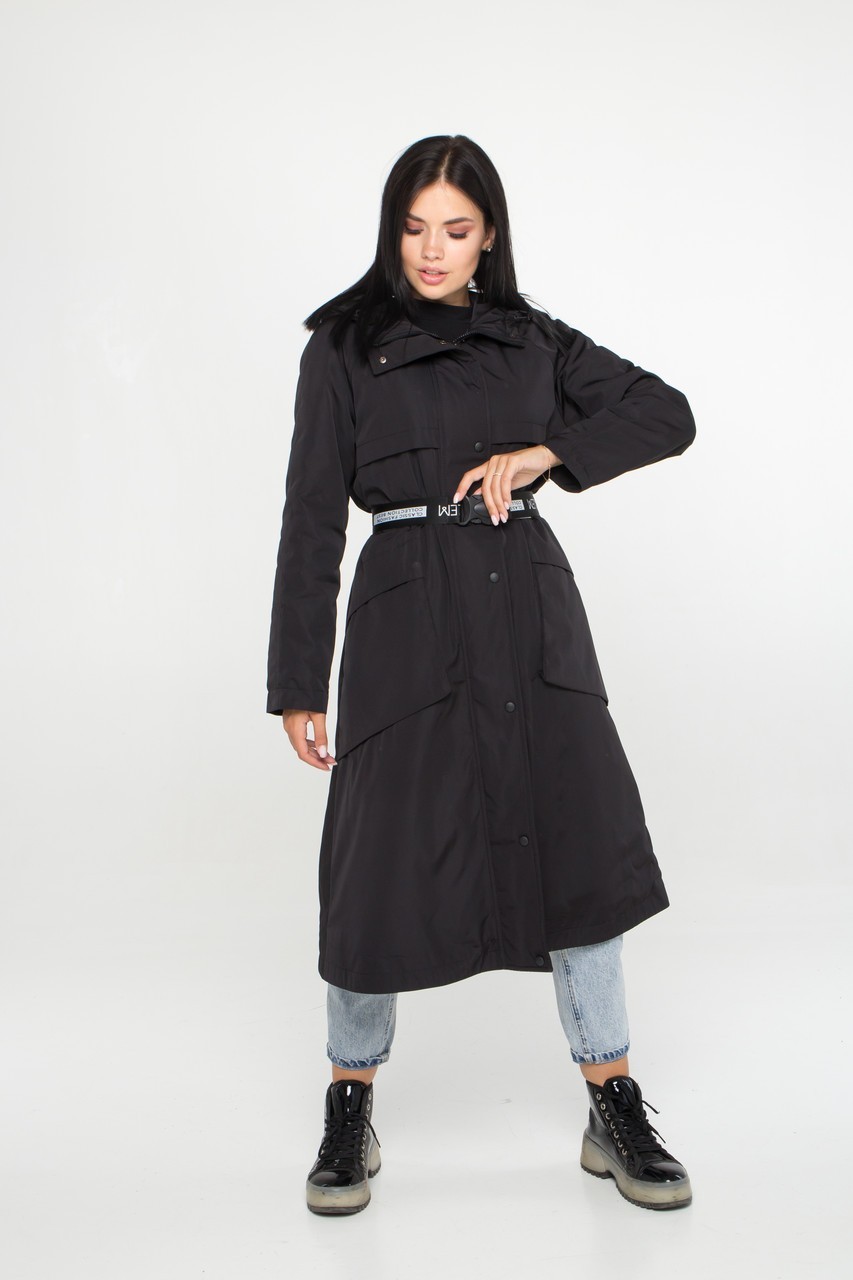 

Женский плащ М00105-BLK S черный