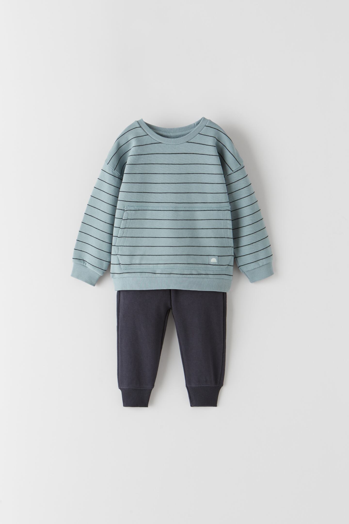 

Комплект блакитний в полоску Zara 80 Голубий