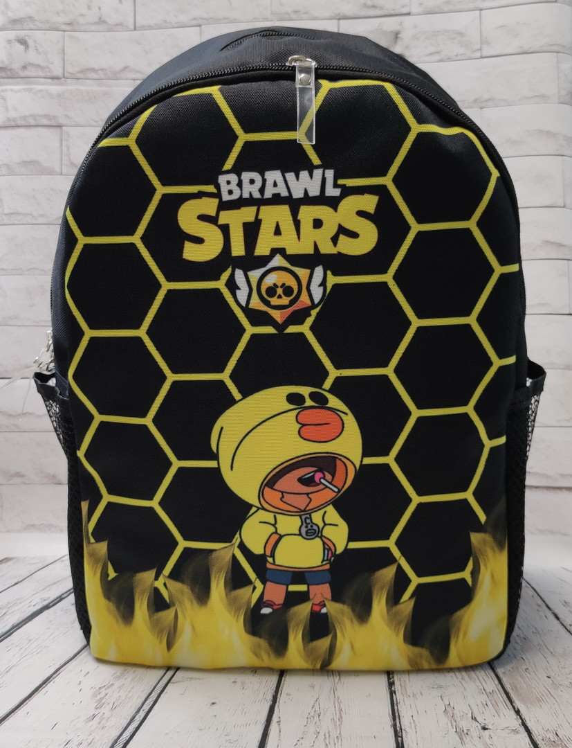 

Рюкзак для мальчика Fashion Brawl stars зелёный соты с черным (4378-9)