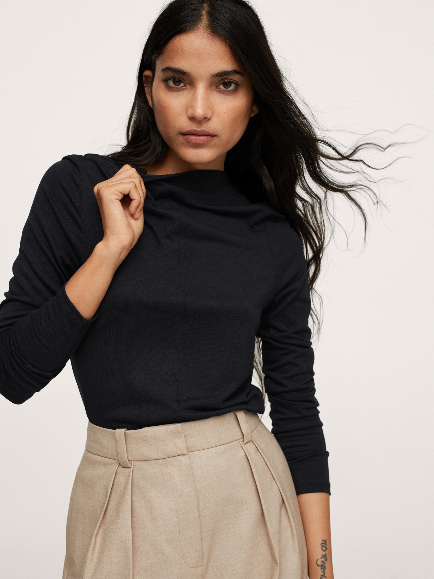 

Лонгслив Mango 17003793-99, Лонгслив Mango 17003793-99 M