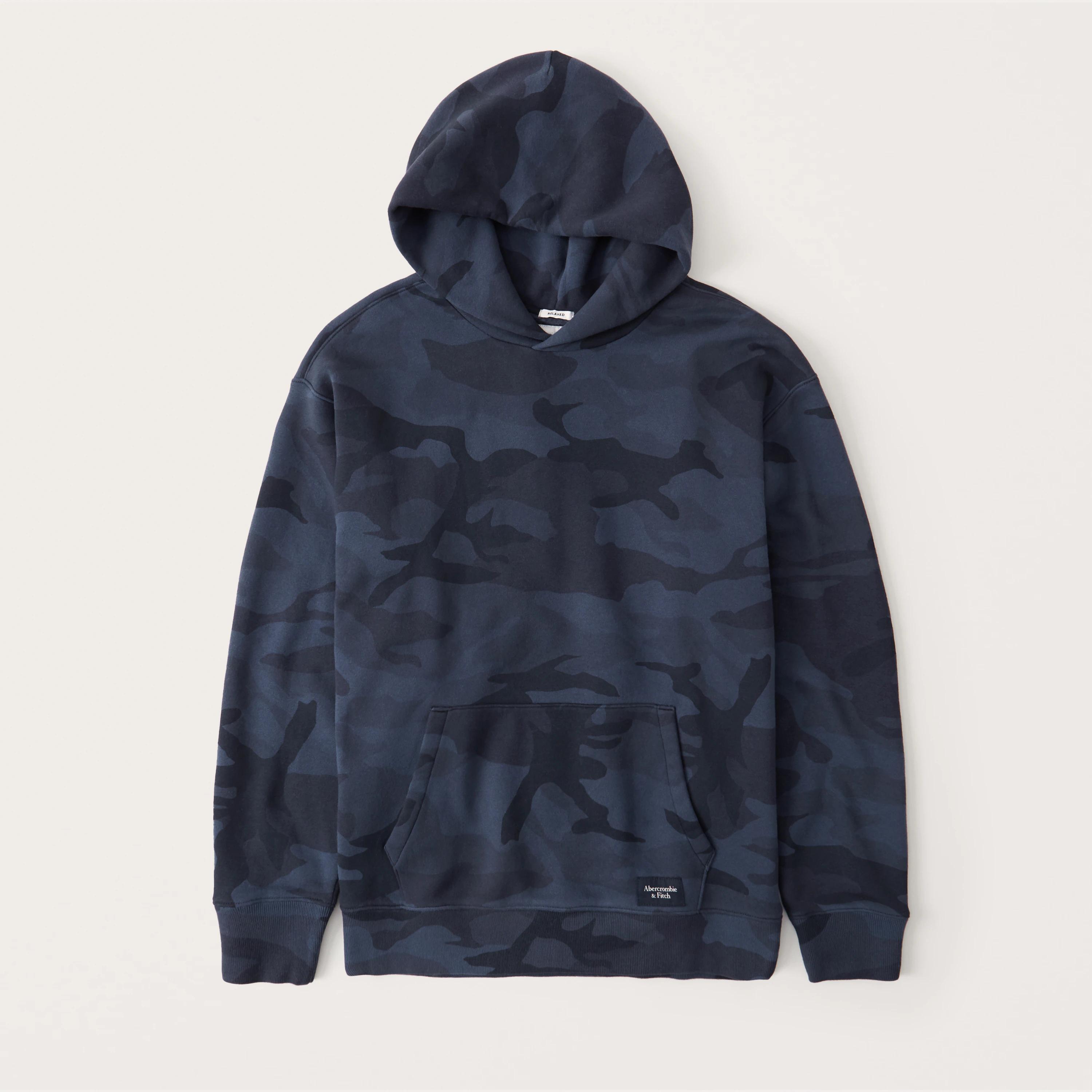

Мужское худи - худи Abercrombie & Fitch AF8672M S Темно-синий
