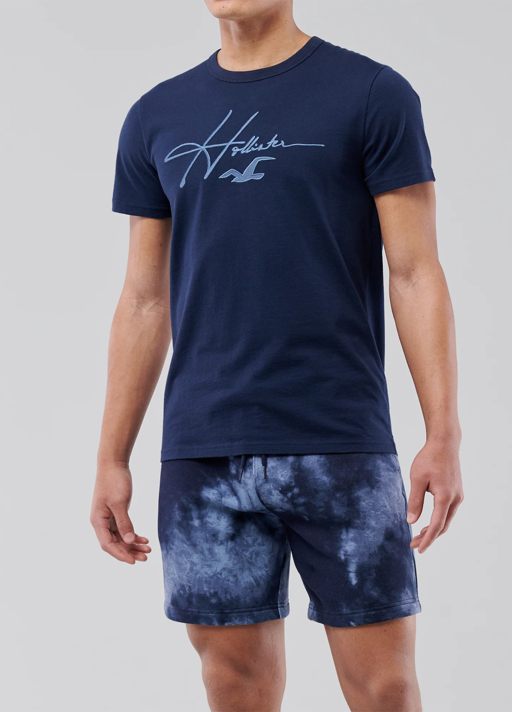 

Синяя футболка - мужская футболка Hollister HC8934M M Синий