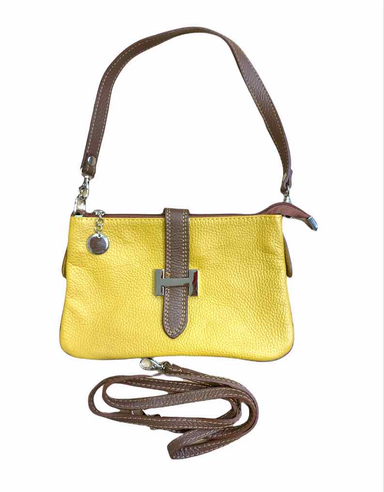 

Клатч Italian Bags 3361_yelllow_2_brown Кожаный Желтый