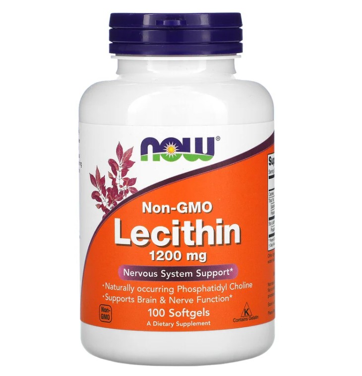 

Натуральная добавка NOW Foods Lecithin 1200 mg 100 Softgels