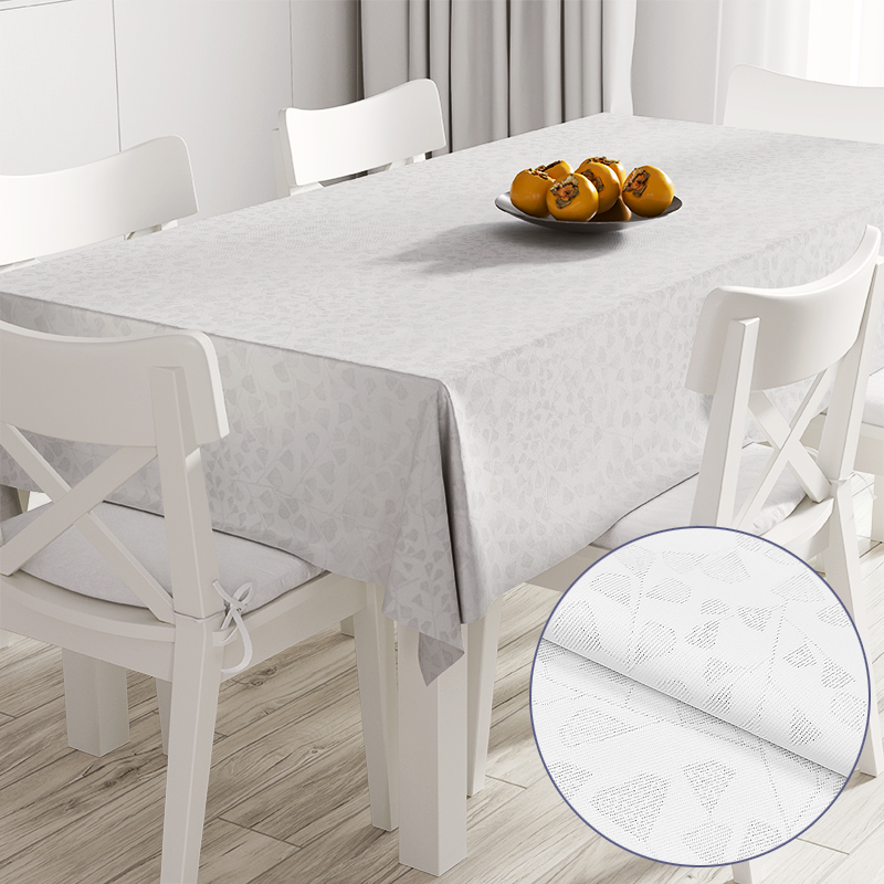 

Скатерть с акриловым покрытием Time Textile Bonard White люрекс Белый TT170064 140x180