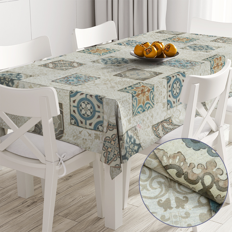 

Скатерть с акриловым покрытием Time Textile Quadro Разноцветный TT170075 140x240