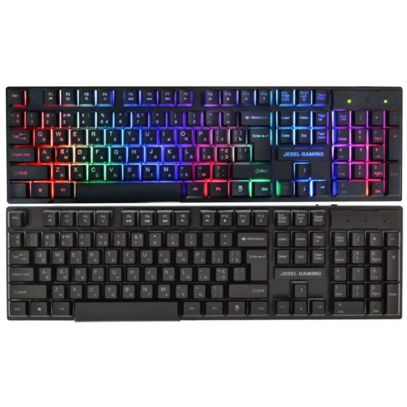 

Игровая клавиатура с подсветкой USB JEDEL K510 RGB проводная клавиатура Черная