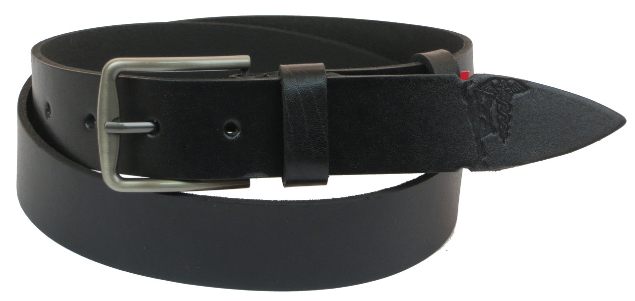 

Кожаный ремень мужской Skipper 100-120х3,8 см Черный