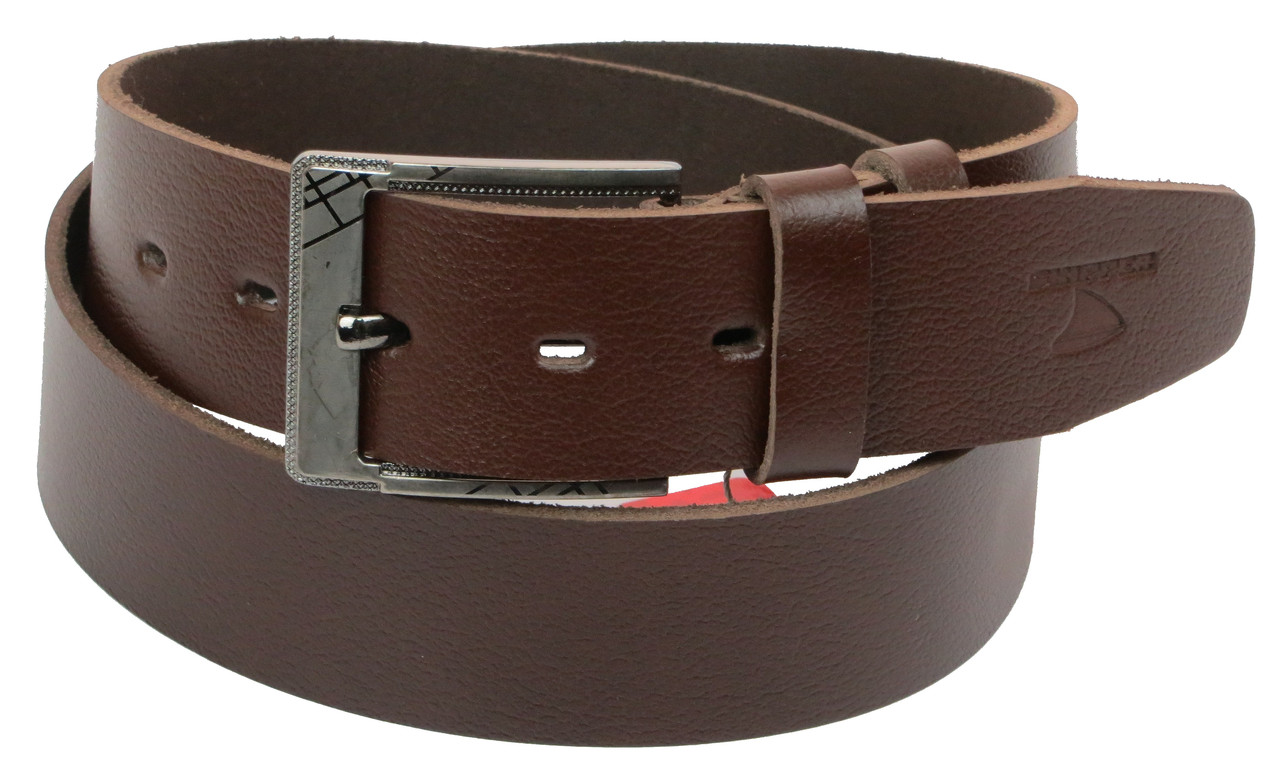 

Кожаный ремень мужской Skipper 121-141х4,5 см Коричневый