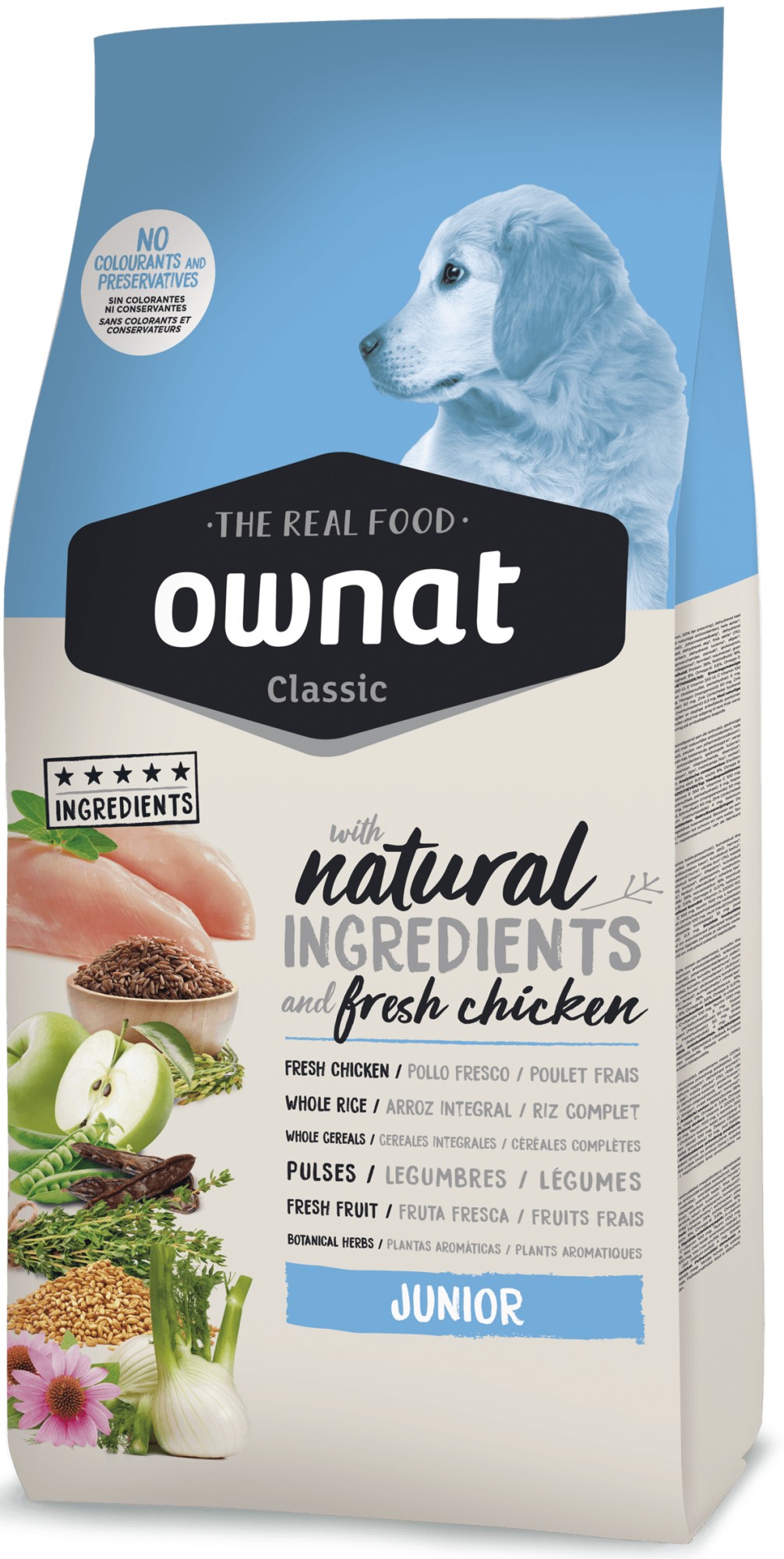 

Сухой корм для собак Ownat Classic Junior (Dog) 4 кг — корм для щенков с Курицей