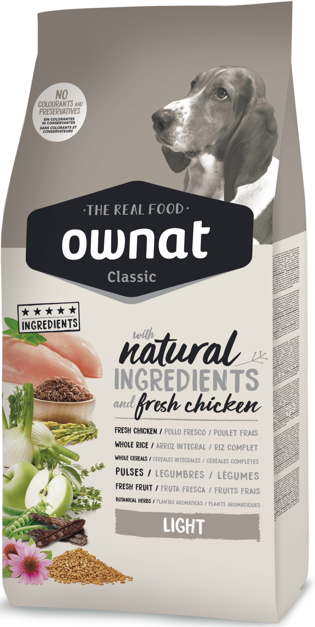 

Сухой корм для собак Ownat Classic Light (Dog) 4 кг— корм с Курицей для взрослых собак, склонных к набору веса