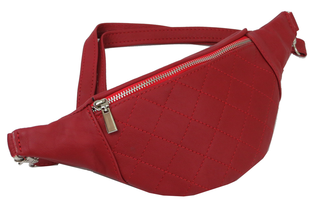 

Женская сумка на пояс из кожи Always Wild KS05D red, красная