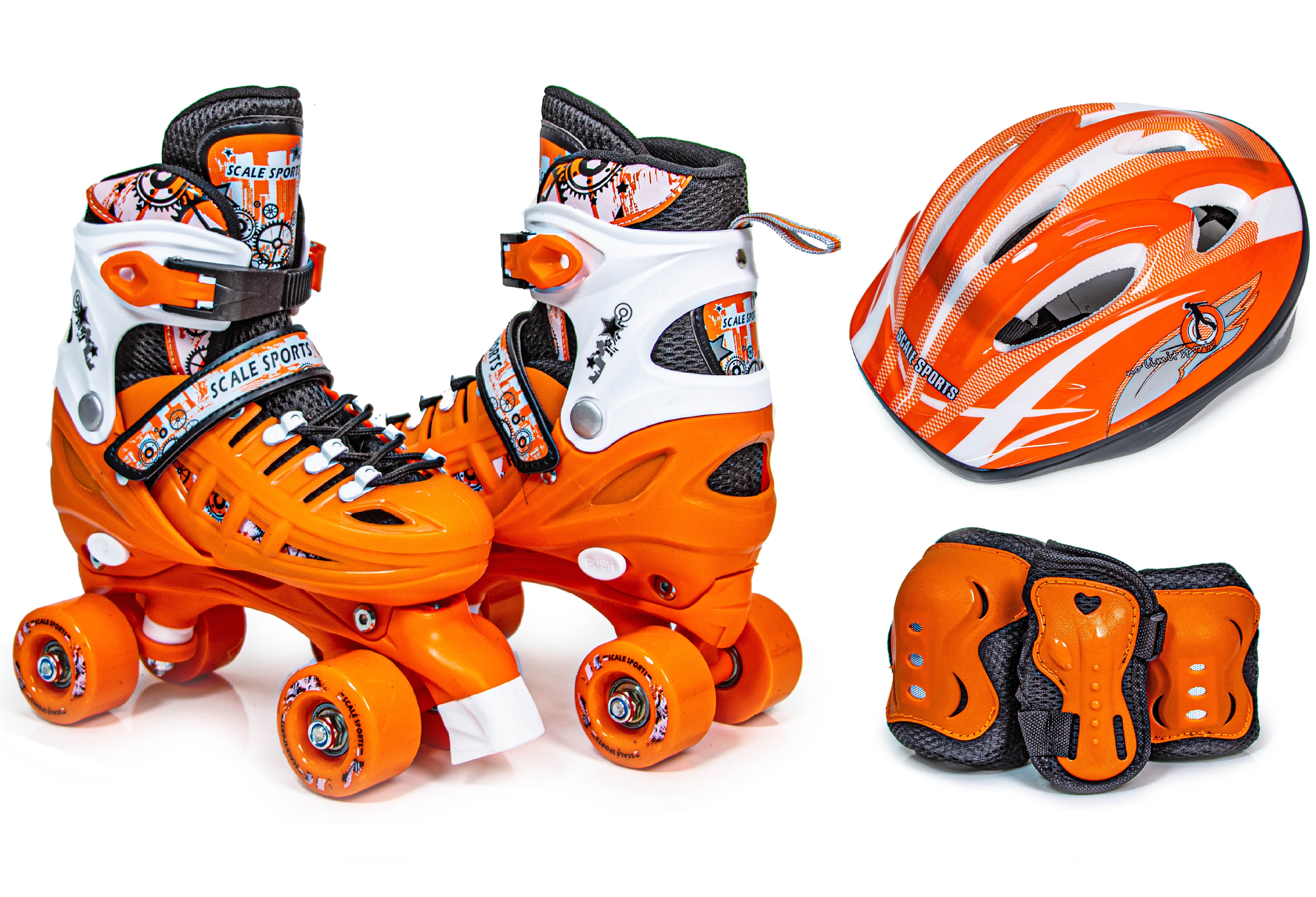 

Комплект квадов с защитой Scale Sport. Orange (размер 29-33) 1921943281