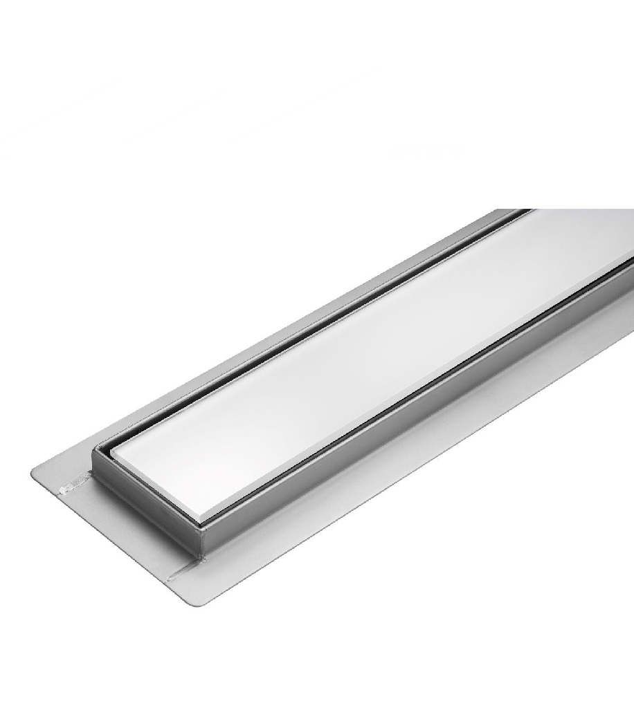 

Трап напольный из нержавеющей стали Fala White Glass (700 мм х 70 мм) 75382