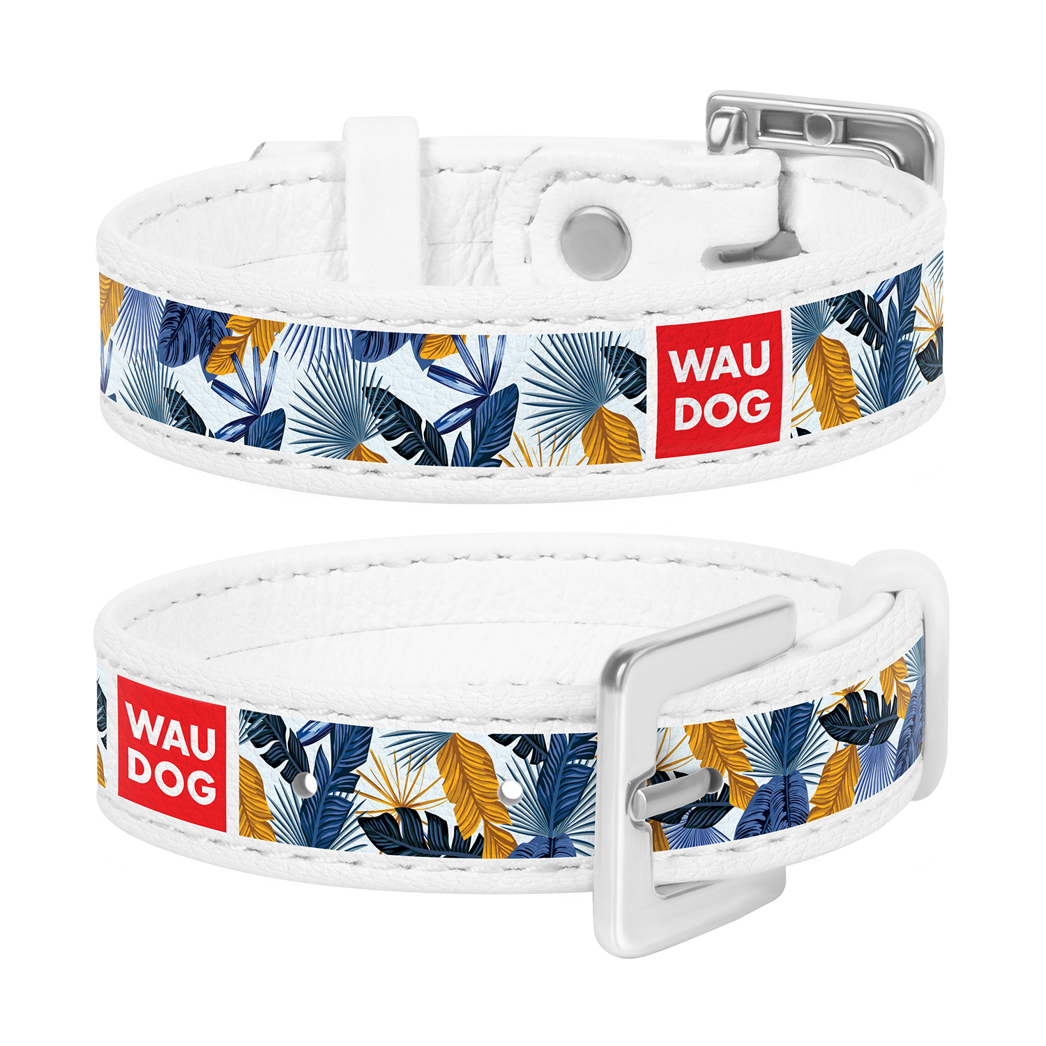 

Браслет WAUDOG Design с рисунком "Джунгли", премиум кожа 17-23 см 15 мм Белый (0323-0041-15)