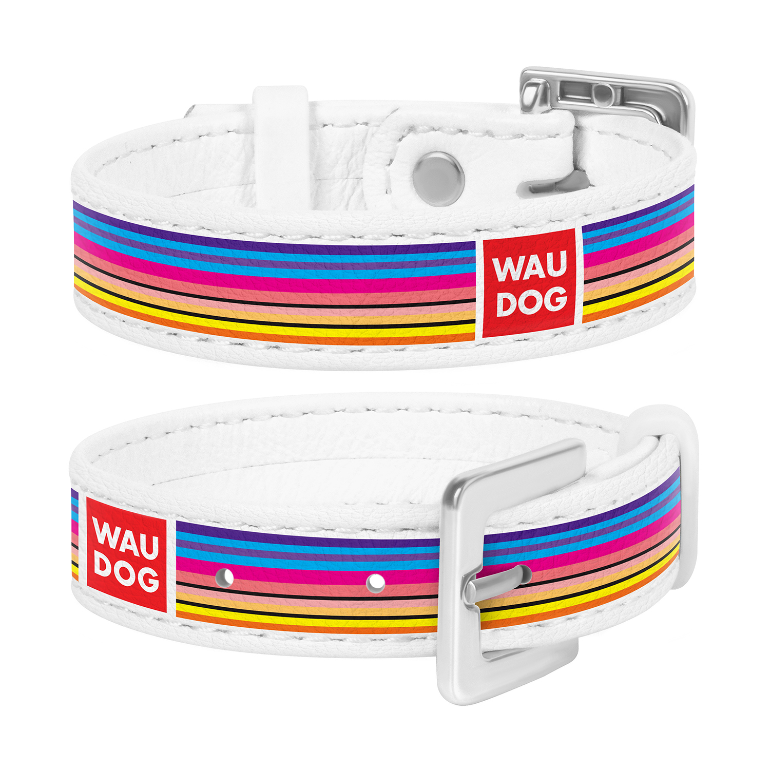 

Браслет WAUDOG Design с рисунком "Линии 1", премиум кожа 17-23 см 15 мм Белый (0323-0006-15)