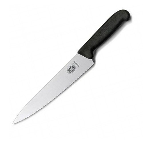 

Ніж кухонний Victorinox Fibrox Carving обробний 22 см серрейторна заточка (Vx52033.22)