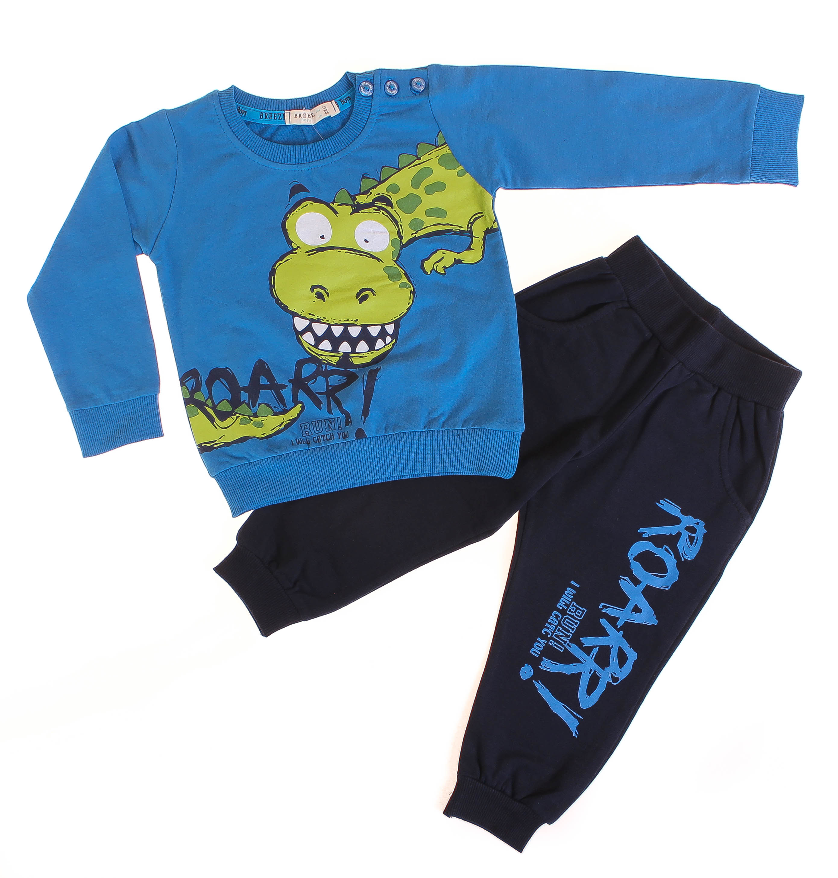 

Футболка с длинным рукавом + Брюки Breeze Синий 92 см 16434