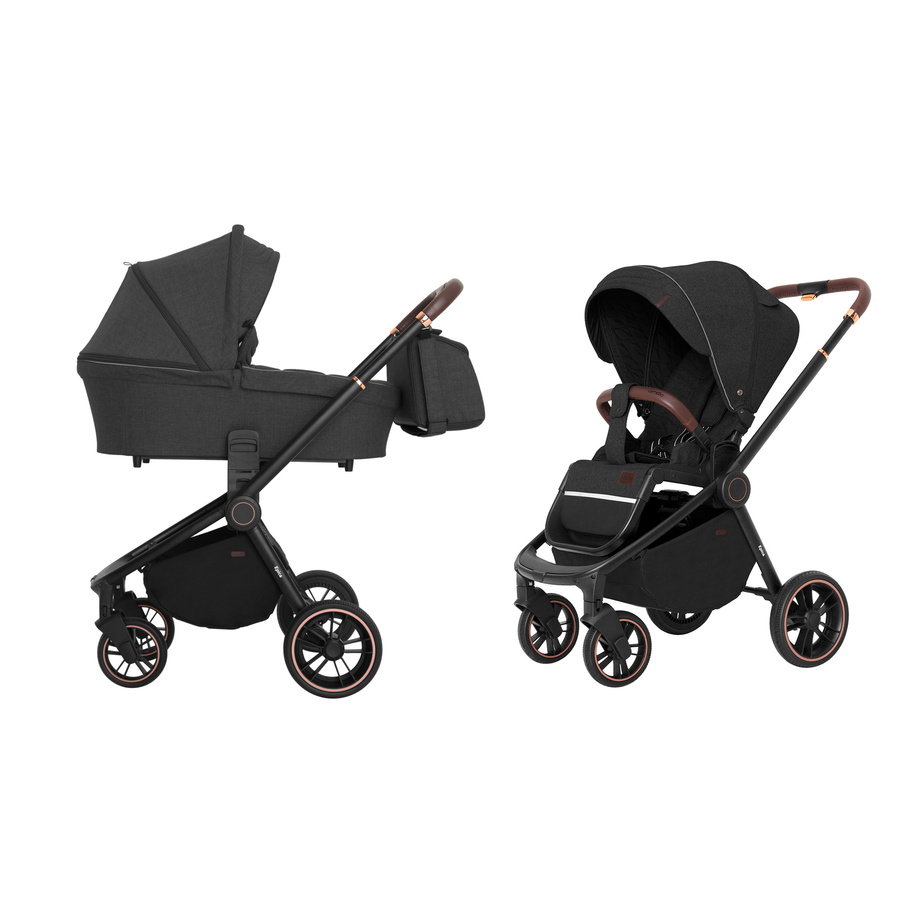 

Коляска универсальная CARRELLO Epica CRL-8510/1 (2in1) Space Black +дождевик /1/