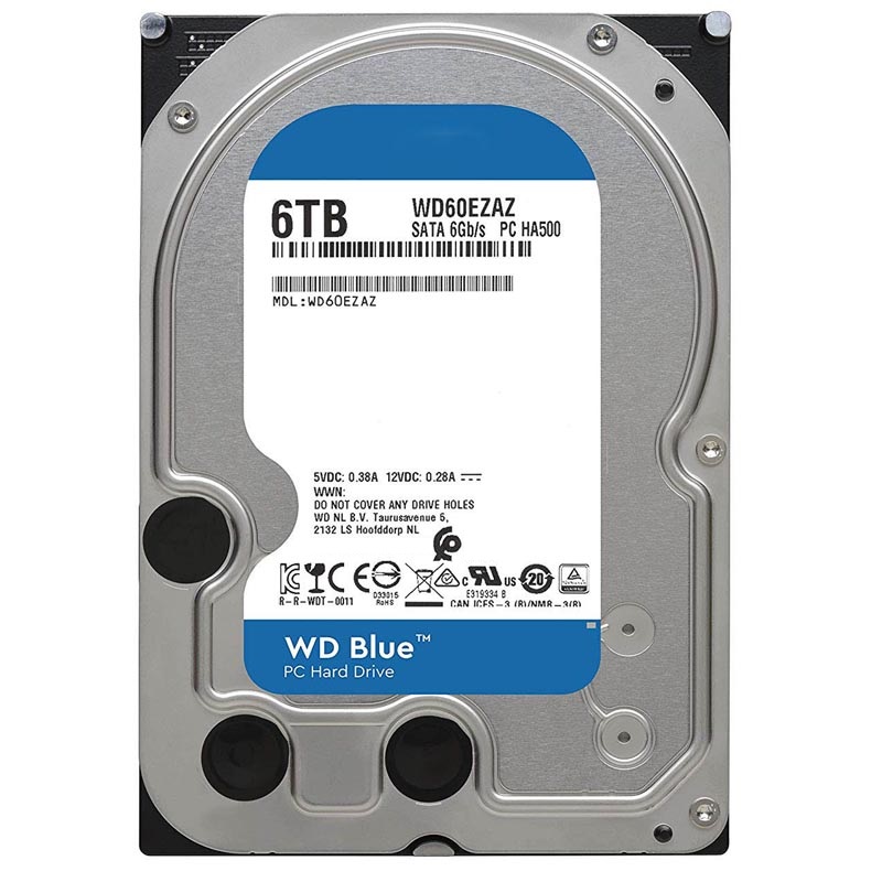 

Жесткий диск 3.5" 6Tb Western Digital Blue, SATA3, 256Mb, 5400 rpm (WD60EZAZ)