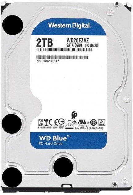 

Жесткий диск 3.5" 2Tb Western Digital Blue, SATA3, 256Mb, 5400 rpm (WD20EZAZ)