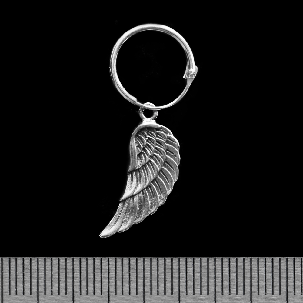 

Серьга серебряная, кольцо с крылом (eas-064)