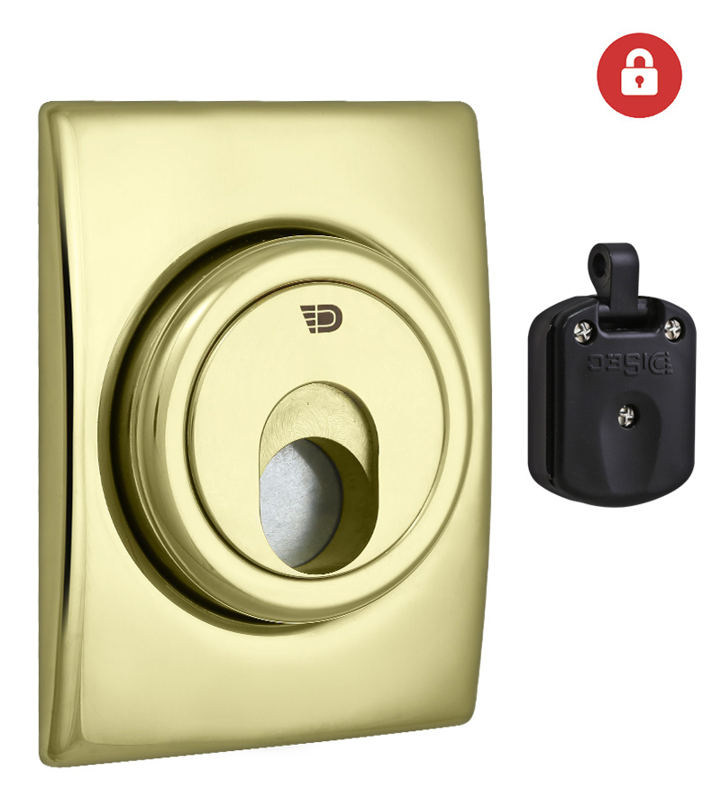 

Протектор DISEC MAGNETIC_3G 3G2WB DIN SQUARE 25мм Латунь_PVD 2 3KEY KM0P3G Зовнішній