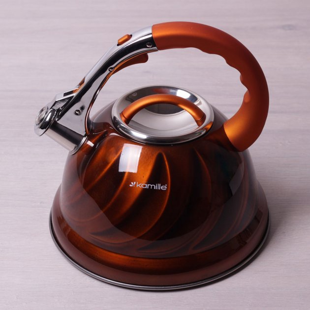 

Чайник со свистком Kamille 0690 3л золотой KM-0690