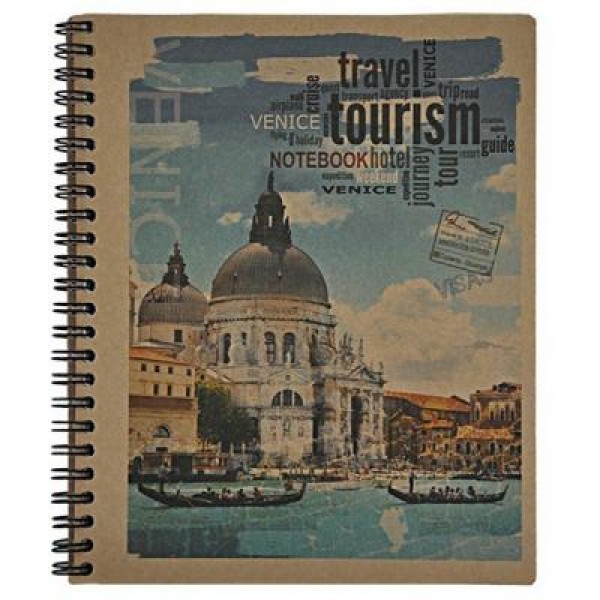 

Блокнот BUROMAX spiral side, А5, 80sheets, KRAFT, square (assorted) (BM.2415)