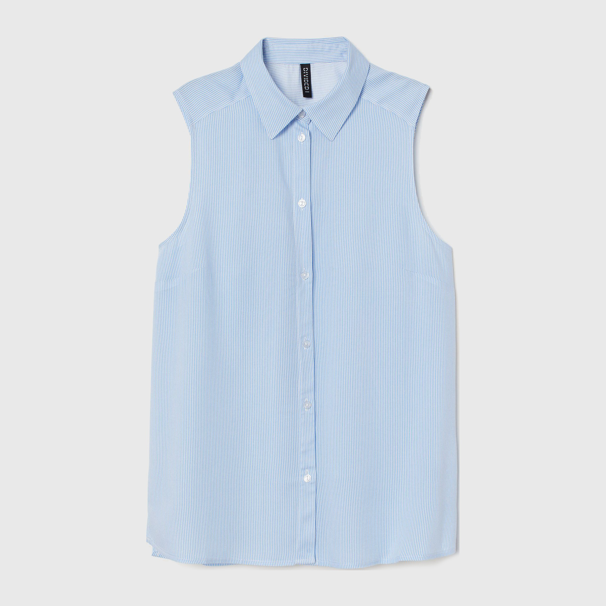 

Блузка H&M 8574271sdm  Белая с голубым, Блузка H&M 8574271sdm 42 Белая с голубым