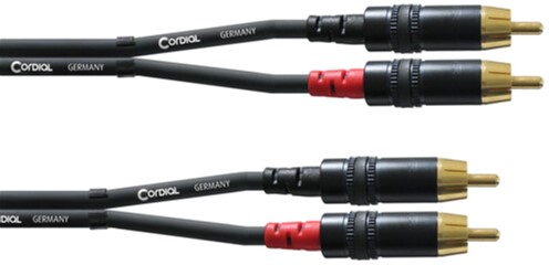 

Инструментальный кабель Cordial Rean 2 x cinch gold 1.5 м Black (CFU 1,5 CC)